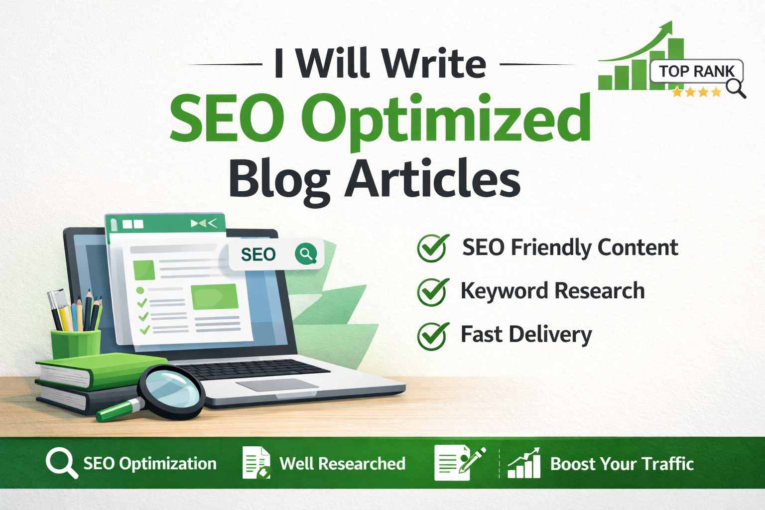 I Will Write SEO-Optimized Blog Articles That Rank on Google